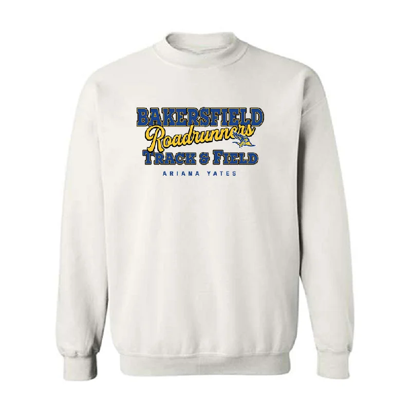 CSU Bakersfield - NCAA Women's Track & Field : Ariana Yates - Classic Fashion Shersey Crewneck Sweatshirt Hoodie with Button Classic Timeless CSU Bakersfield - NCAA Women's Track & Field : Ariana Yates - Classic Fashion Shersey Crewneck Sweatshirt Hoodie with Button Classic Timeless