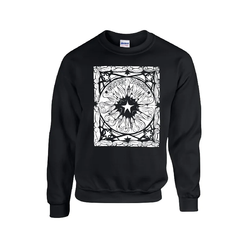 Career Woman - Star Crewneck Sweatshirt Hooded Sweatshirt Casual Wear Street Style