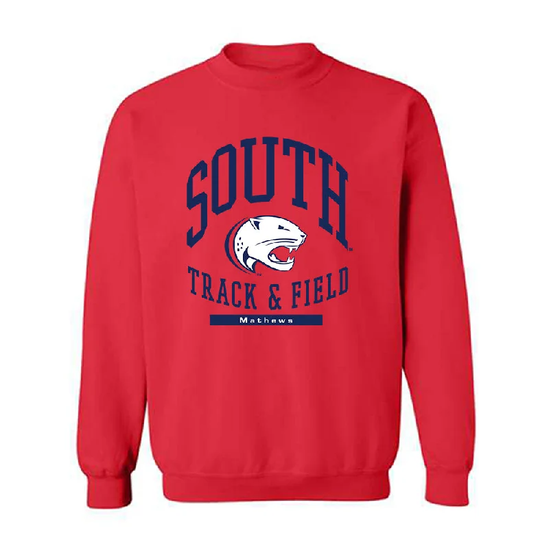 South Alabama - NCAA Women's Track & Field : Morgan Mathews - Classic Fashion Shersey Crewneck Sweatshirt Hoodie with Back Slit Movement Comfort South Alabama - NCAA Women's Track & Field : Morgan Mathews - Classic Fashion Shersey Crewneck Sweatshirt Hoodie with Back Slit Movement Comfort