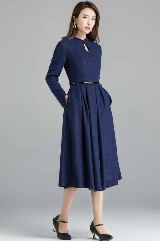 Vintage inspired Modest wool dress 2401 Tunics Sophisticated sleek