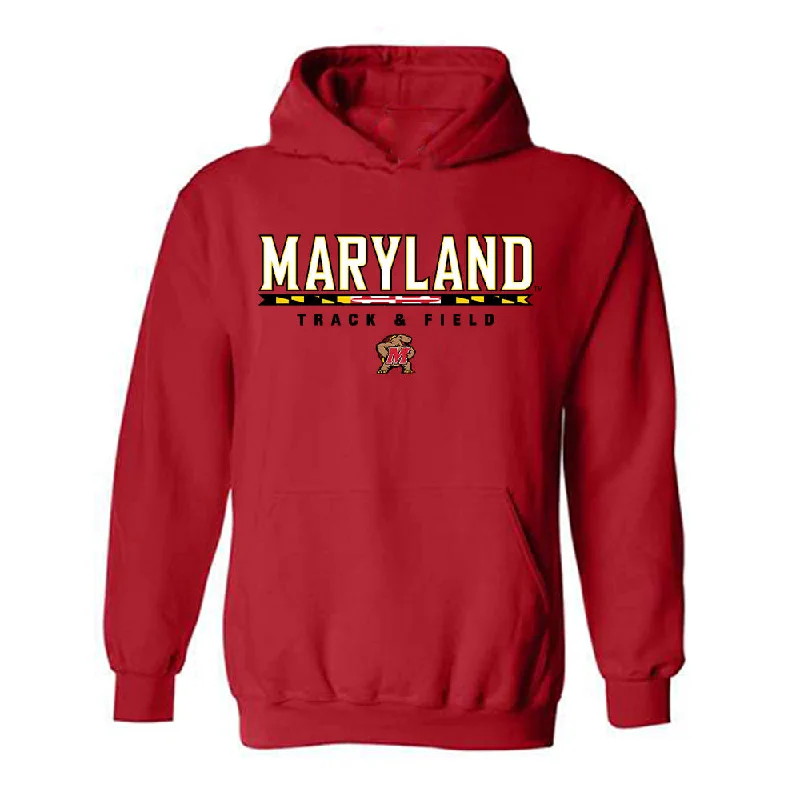 Maryland - NCAA Women's Track & Field : Kanai Bey - Classic Shersey Hooded Sweatshirt Hoodie with Illustration Artistic Creative Maryland - NCAA Women's Track & Field : Kanai Bey - Classic Shersey Hooded Sweatshirt Hoodie with Illustration Artistic Creative