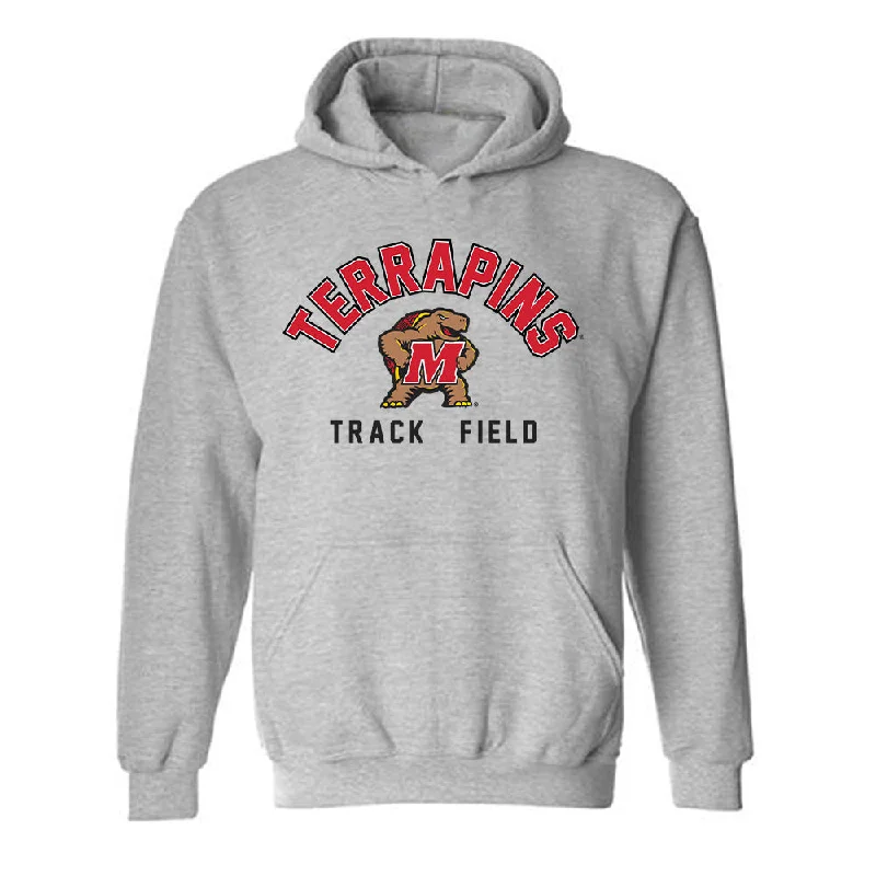 Maryland - NCAA Women's Track & Field : Victoria Teasley - Classic Shersey Hooded Sweatshirt Hoodie with Monochrome Minimalist Simple Maryland - NCAA Women's Track & Field : Victoria Teasley - Classic Shersey Hooded Sweatshirt Hoodie with Monochrome Minimalist Simple