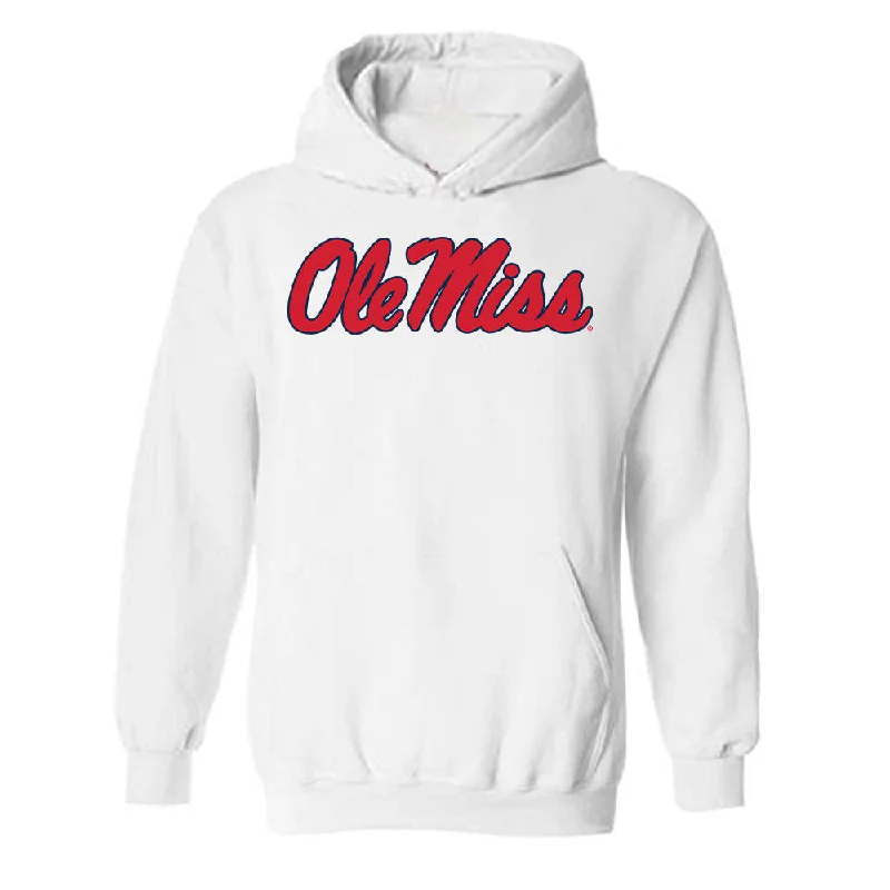 Ole Miss - NCAA Women's Track & Field : Akaomachukwu Odeluga - Fashion Shersey Hooded Sweatshirt Hoodie with Hem Applique Textured Unique Ole Miss - NCAA Women's Track & Field : Akaomachukwu Odeluga - Fashion Shersey Hooded Sweatshirt Hoodie with Hem Applique Textured Unique
