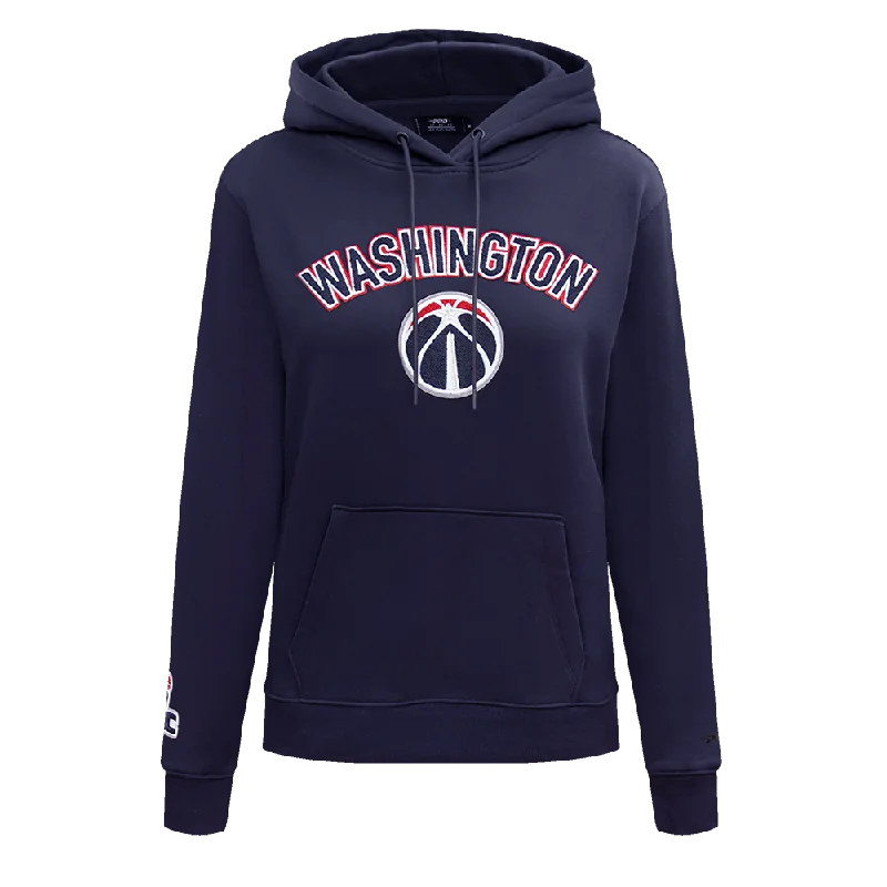 SUDADERA NBA WASHINGTON WIZARDS CLASSIC PO HOODIE PARA MUJER Hoodie with Elastic Waist Stretchable Comfortable SUDADERA NBA WASHINGTON WIZARDS CLASSIC PO HOODIE PARA MUJER Hoodie with Elastic Waist Stretchable Comfortable