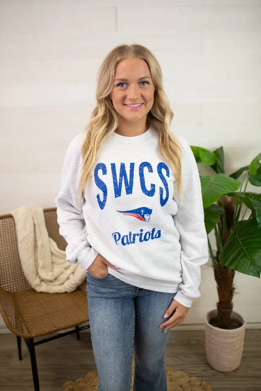 Southwest Covenant Patriots Ash Grey Sweatshirt Hoodie with Distressed Vintage Worn