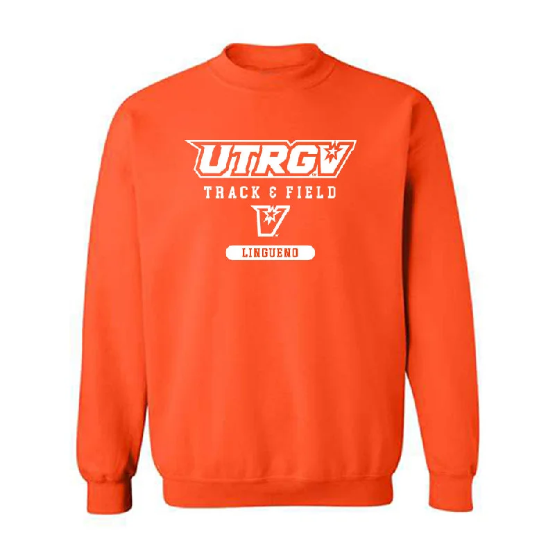 UTRGV - NCAA Women's Track & Field : Ashley Lingueno - Classic Shersey Crewneck Sweatshirt Hoodie with Drawstring Waist Adjustable Fitted UTRGV - NCAA Women's Track & Field : Ashley Lingueno - Classic Shersey Crewneck Sweatshirt Hoodie with Drawstring Waist Adjustable Fitted