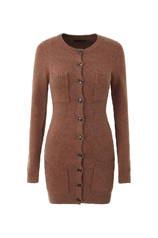 Cozy Button Up Rib Knit Patch Pocket Long Sleeve Micro Mini Sweater Dress Mesh Blend Leather Blend Suede Blend Cozy Button Up Rib Knit Patch Pocket Long Sleeve Micro Mini Sweater Dress Mesh Blend Leather Blend Suede Blend