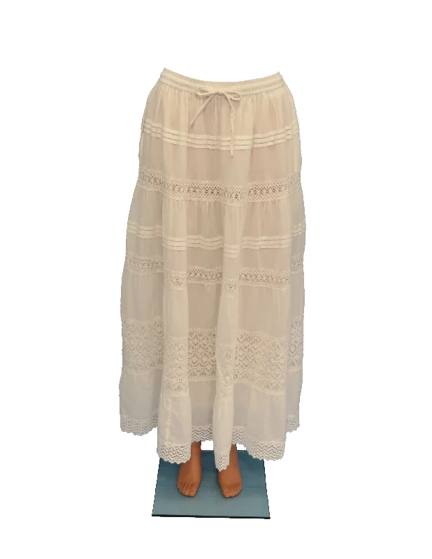 Cotton Crocheted Layered Skirt velvet skirt plush