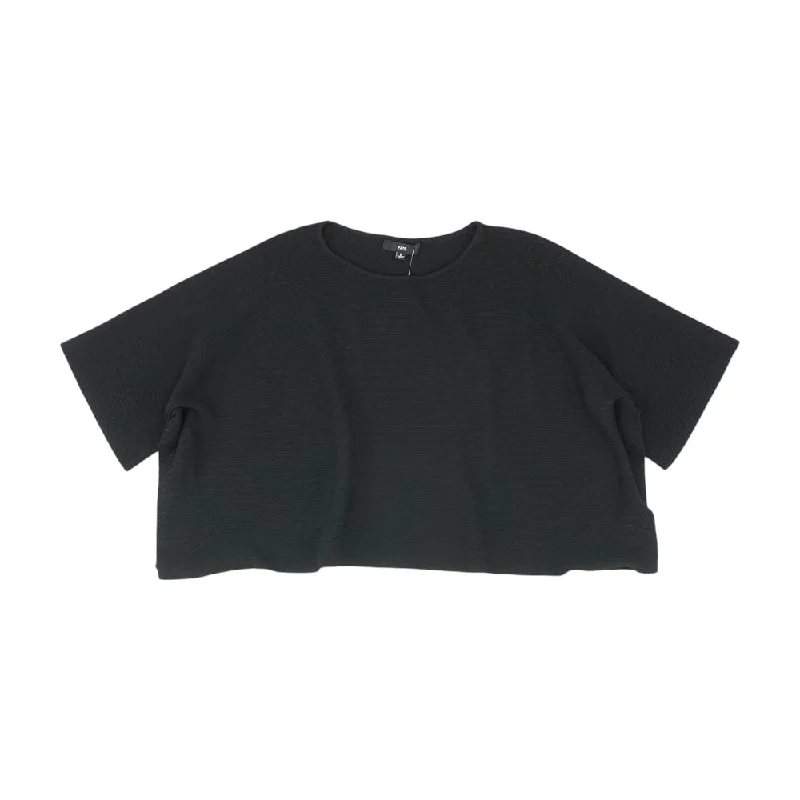 Black Solid Poncho Sweater Lightweight Heavyweight Midweight
