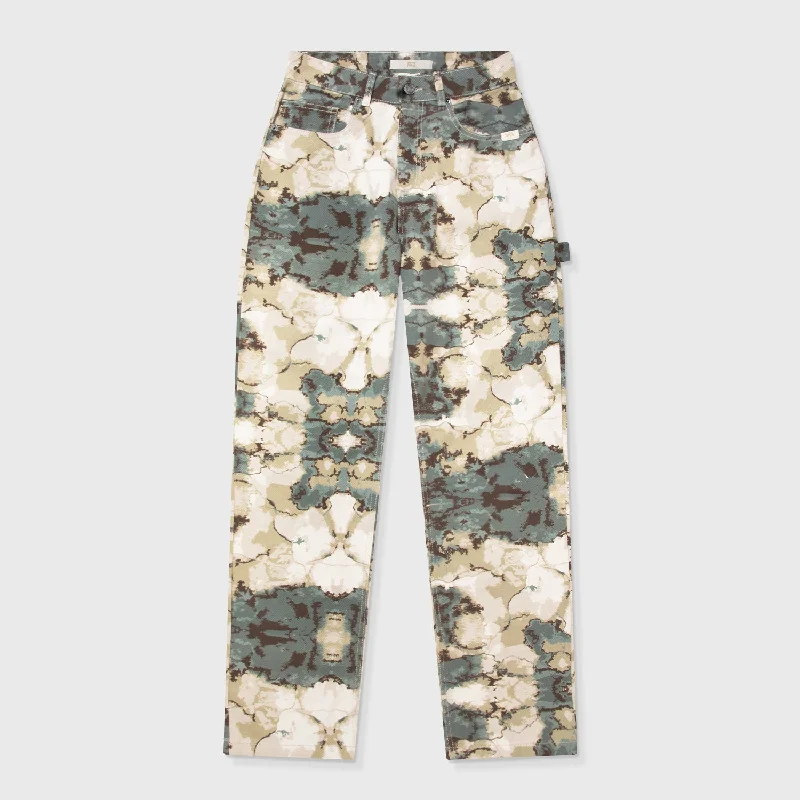Marble Pants - Green Formal Wide-Leg Pants