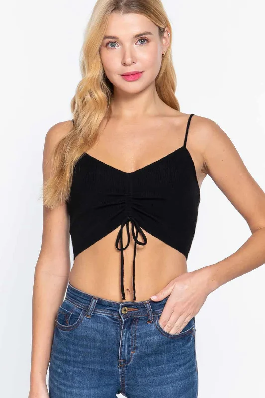 Sweater Knit Crop Cami Top Boxy Sweater Fitted Sweater A-Line