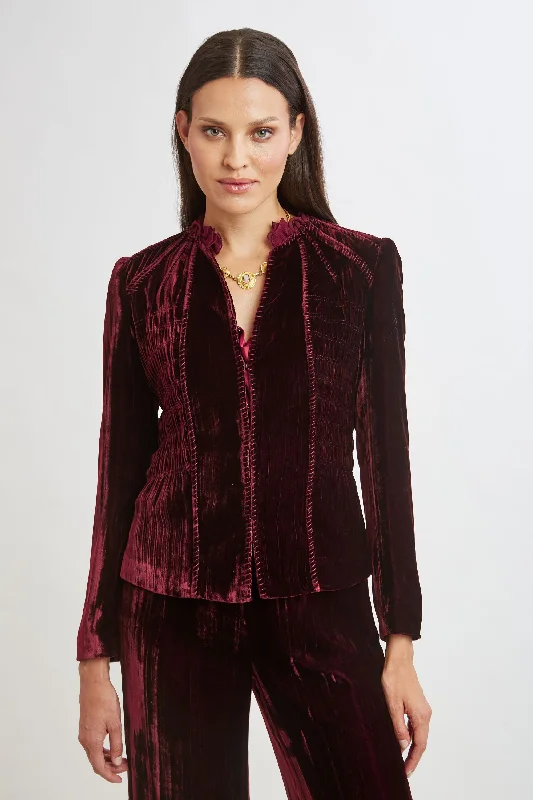 Plisse Velvet Embroidered Jacket One-Shoulder Jacket Off-the-Shoulder Jacket Asymmetrical Jacket Plisse Velvet Embroidered Jacket One-Shoulder Jacket Off-the-Shoulder Jacket Asymmetrical Jacket