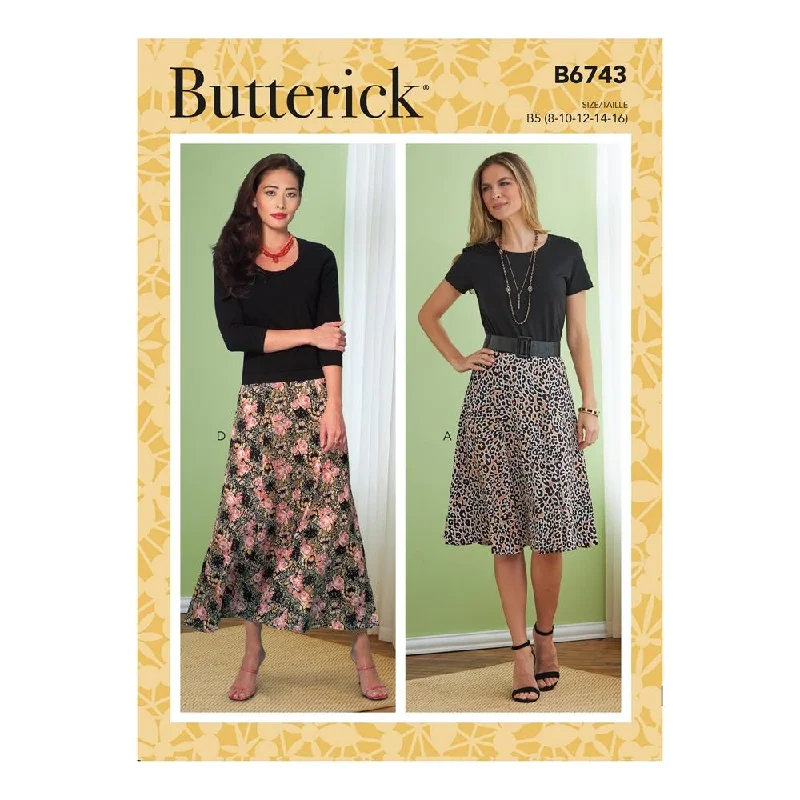 Butterick Pattern B6743 Misses'/Misses' Petite Gored Skirts vintage skirt charm