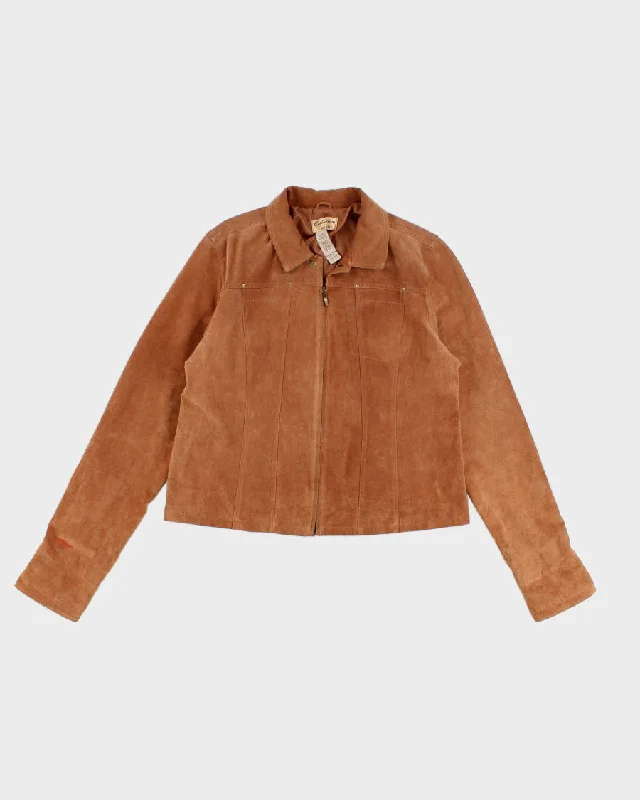 Vintage Women's Desert Tan Suede Jacket - L Front Pockets Side Pockets Patch Pockets Vintage Women's Desert Tan Suede Jacket - L Front Pockets Side Pockets Patch Pockets