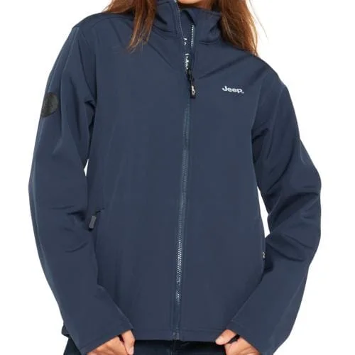 Jeep Womens Soft Shell Jacket Navy One-Shoulder Jacket Off-the-Shoulder Jacket Asymmetrical Jacket Jeep Womens Soft Shell Jacket Navy One-Shoulder Jacket Off-the-Shoulder Jacket Asymmetrical Jacket