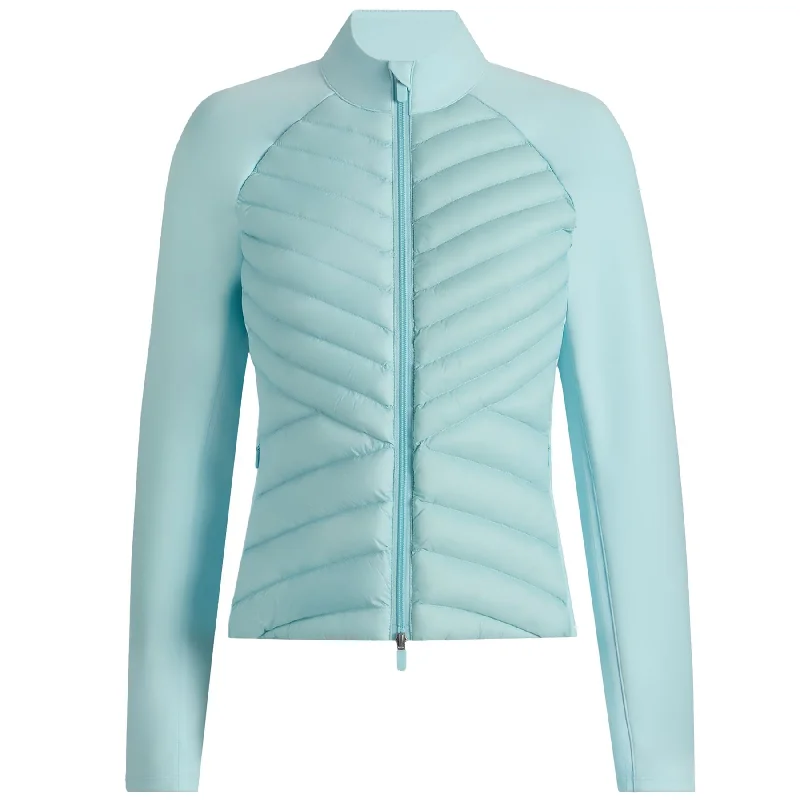 Womens Quilted Nylon Interlock Hybrid Jacket Daybreak - SS25 Denim Fabric Leather Fabric Suede Fabric Womens Quilted Nylon Interlock Hybrid Jacket Daybreak - SS25 Denim Fabric Leather Fabric Suede Fabric