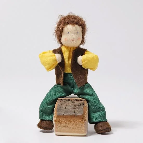 Grimm's Doll - Doll - Alder Pants Adult (Dollhouse Size) Comfy Zip-Up Pants