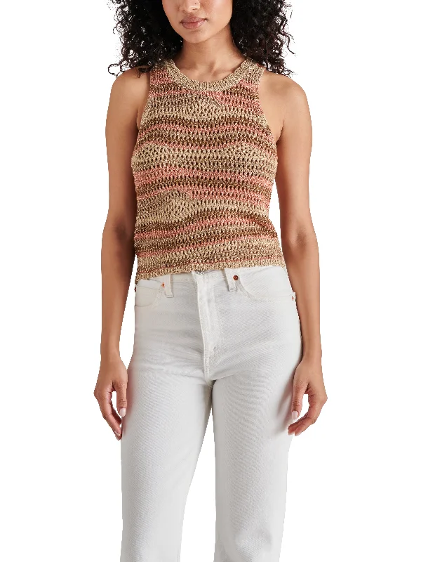 HANNAH SWEATER TAUPE MULTI Front Pockets Side Pockets Patch Pockets