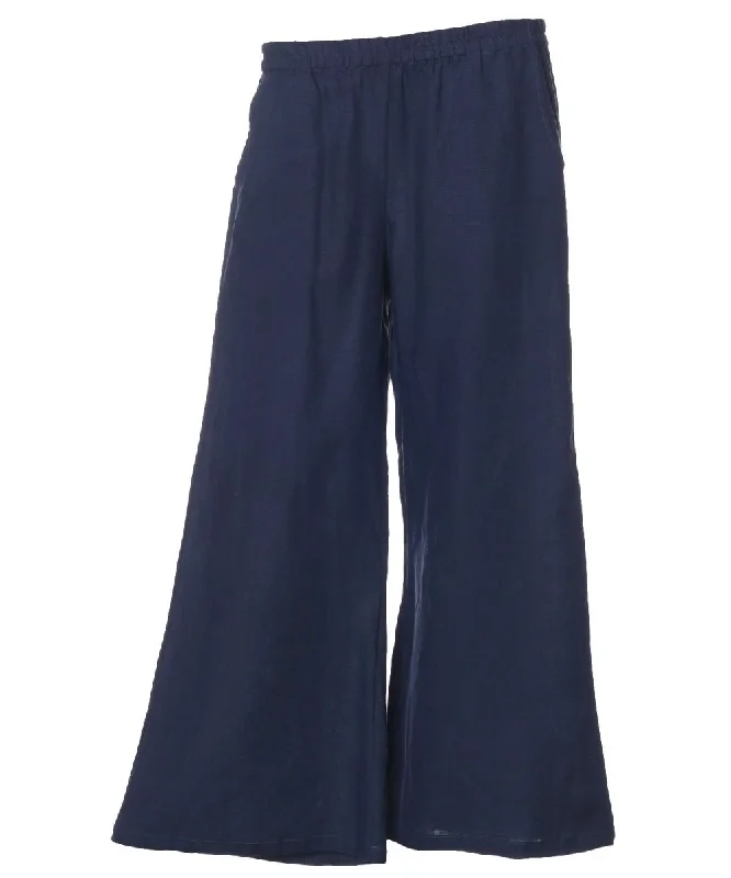 Linen Palazzo Pants Wide Leg Pants Beach Play Comfy Cargo Trousers