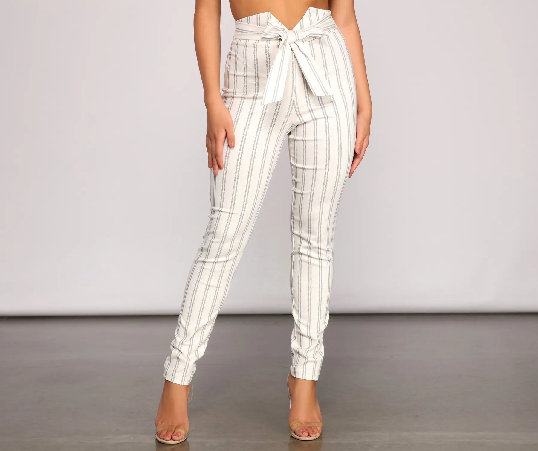 Nautical Vibes Tie-Waist Pants Fashionable Sporty Pants