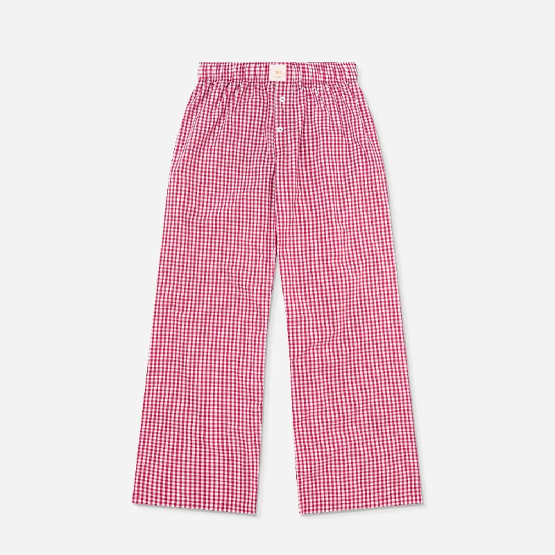 Chess Boxer Pants - Red Soft Stretch Pants