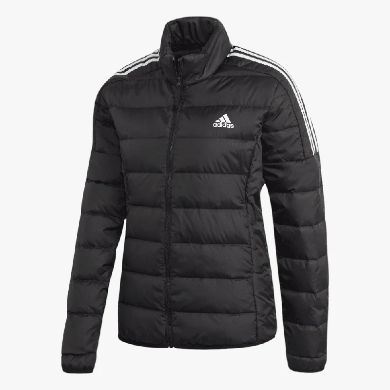 adidas Womens Essentials Down Jacket Black Satin Fabric Silk Fabric Chiffon Fabric