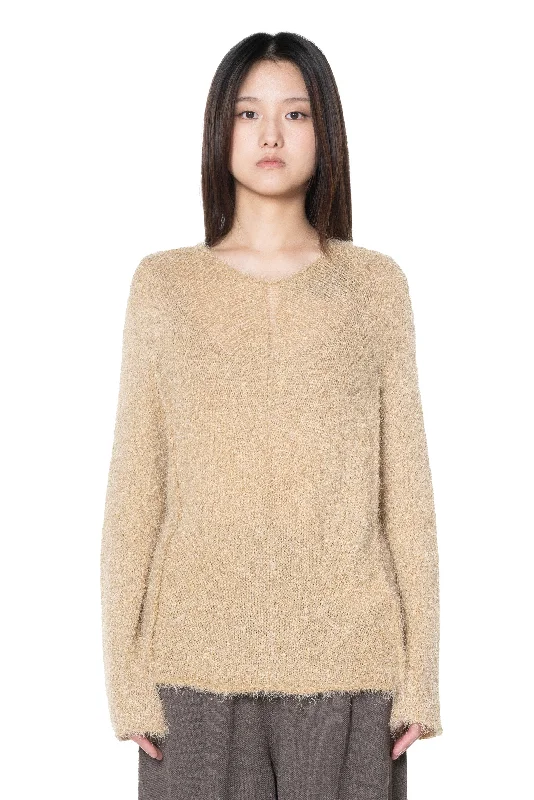 Sand Sweater Ribbed Striped Patterned