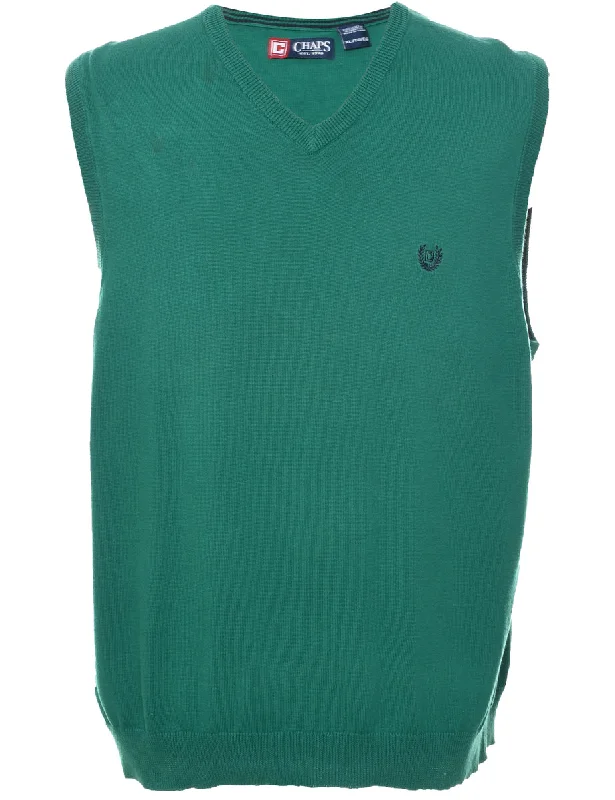 Chaps Sweater Vest - XL Embroidered Appliqued Beaded