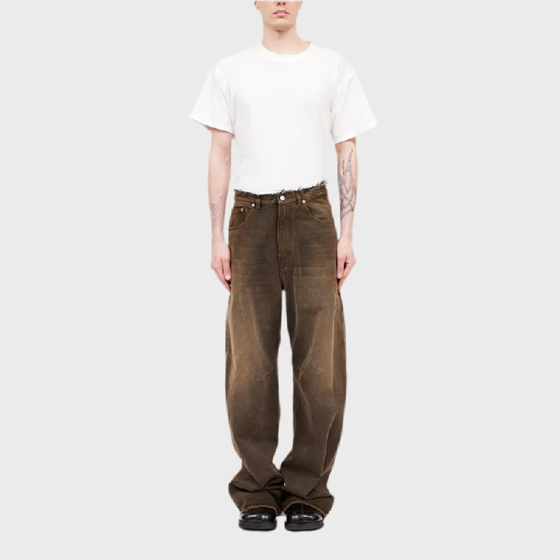 PANTS 5 POCKETS BROWN Casual Drawstring Pants