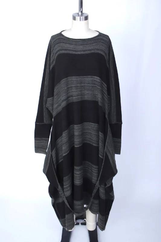 1980s Issey Miyake Deformed Sweater Dress Welt Pockets Slit Pockets Flap Pockets