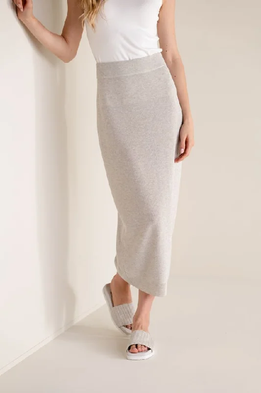 GOLD TONE LONG KNIT SKIRT maxi skirt elegant