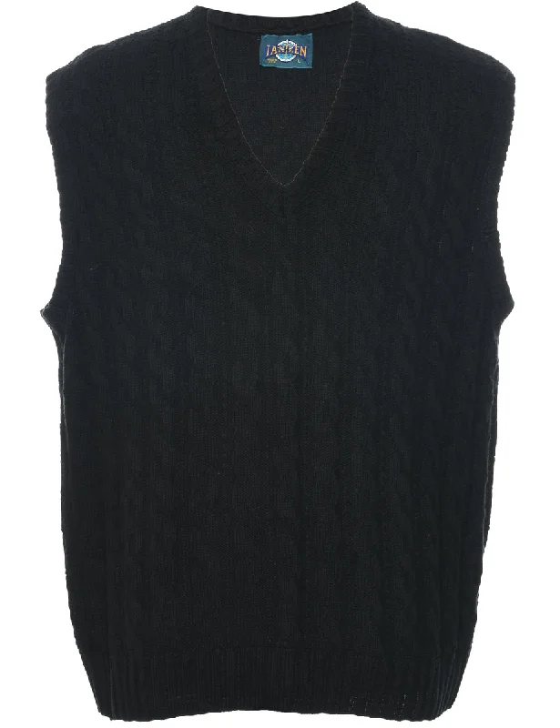 Jantzen Sweater Vest - L Solid Color Striped Floral Print