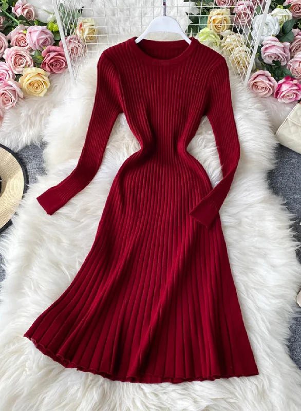 Sweater long-sleeved bag hip sweater  216 Elegant Classic Vintage