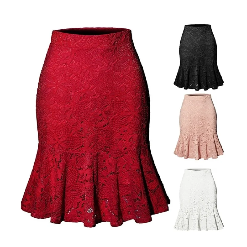 Pbong mid size graduation outfit romantic style teen swag clean girl ideas 90s latina aestheticWoman Skirts Mini Mermaid Skirt High Waist Slim Fit Elegant Skirts Summer Office Bottoms Fishtail Knee-length Woemn Lace Skirt tiered skirt playful Pbong mid size graduation outfit romantic style teen swag clean girl ideas 90s latina aestheticWoman Skirts Mini Mermaid Skirt High Waist Slim Fit Elegant Skirts Summer Office Bottoms Fishtail Knee-length Woemn Lace Skirt tiered skirt playful