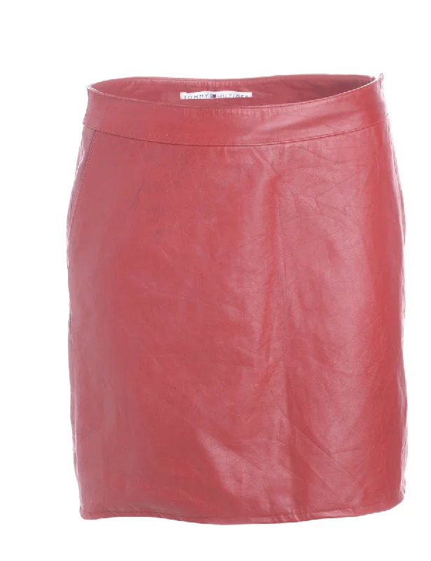 Label Roxy Mini Leather Skirt denim skirt fashionable