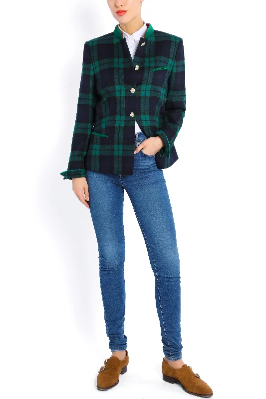 Jacket from blackwatch tartan-wool Rayon Jacket Velvet Jacket Corduroy Jacket