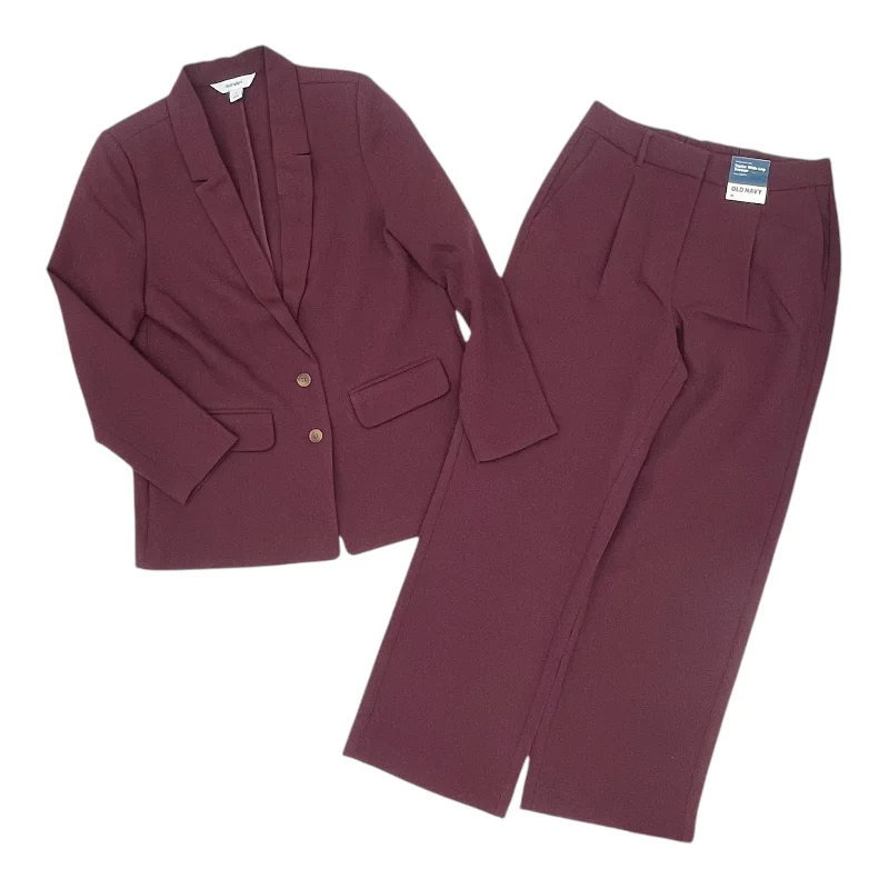 Pants Set 2Pc By Old Navy In Red, Size:M Trendy Tapered Pants