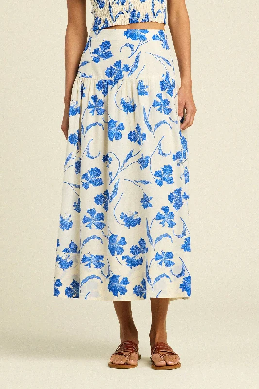 Trovata Lydia Skirt Blue Iris corduroy skirt textured