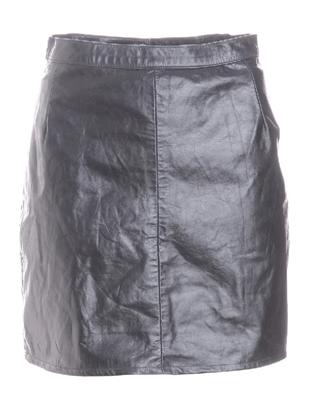 Label Roxy Mini Leather Skirt linen skirt natural