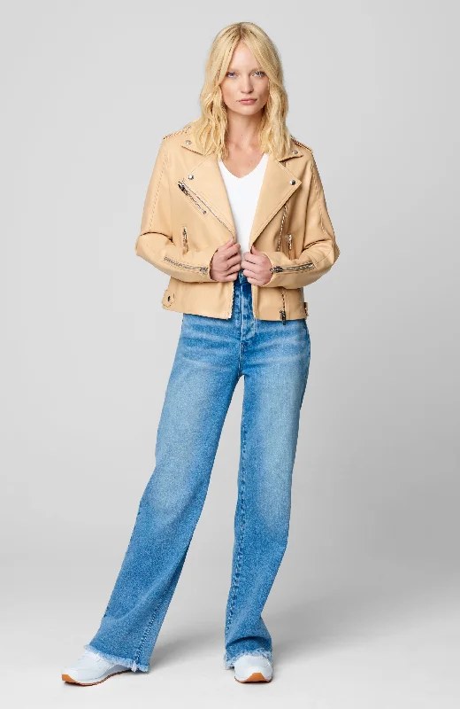 Black NYC - Moto Semi-Fit Jacket Denim Jacket Leather Jacket Suede Jacket