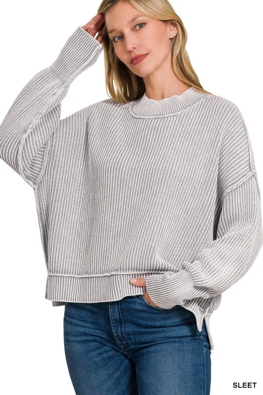 Classic Chic Sleet Washed Oversized Cropped Sweater (Size L/XL) Machine Wash Dry Clean Hand Wash Classic Chic Sleet Washed Oversized Cropped Sweater (Size L/XL) Machine Wash Dry Clean Hand Wash