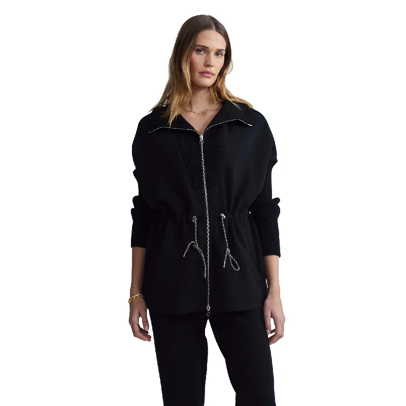 Varley Palen Lonline Zip Through Womens Jacket Satin Fabric Silk Fabric Chiffon Fabric Varley Palen Lonline Zip Through Womens Jacket Satin Fabric Silk Fabric Chiffon Fabric