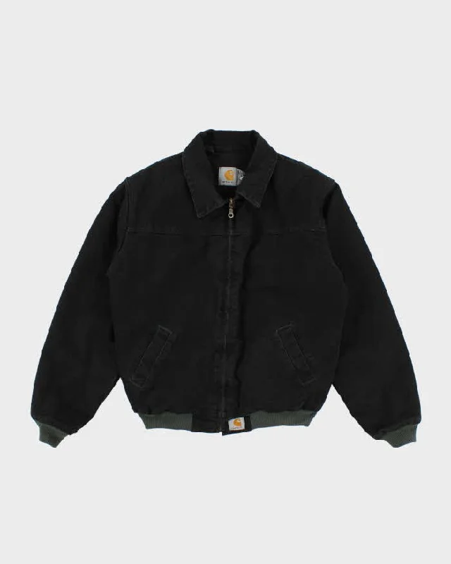 Vintage Woman's Black Carhartt Detroit Jacket - S Front Pockets Side Pockets Patch Pockets