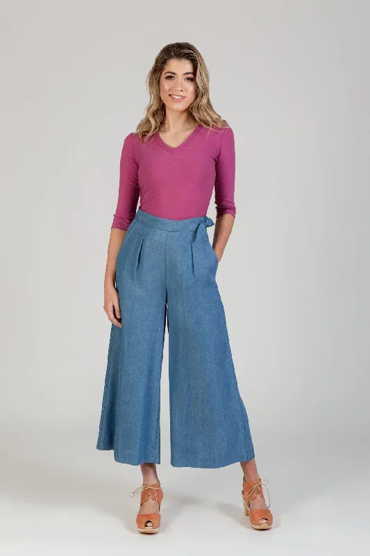 Flint Pants & Shorts - Megan Nielsen Patterns - Sewing Pattern Comfortable Wide-Leg Pants