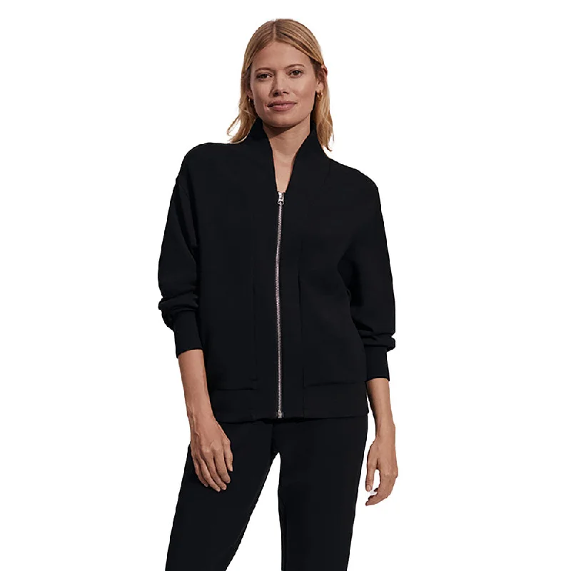 Varley Pelham Zip Through Womens Jacket Boat Neck Shawl Collar Notched Collar