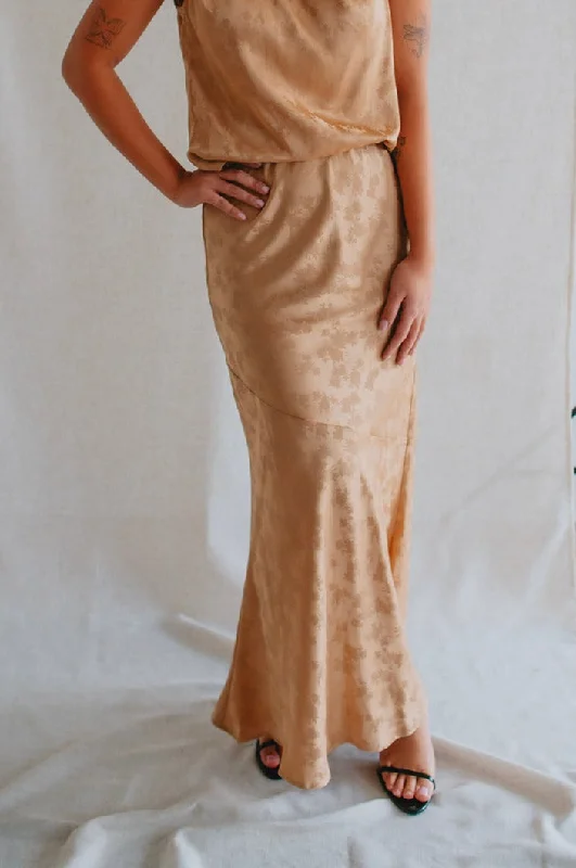 The Bellucci Skirt by Heartloom - Whiskey leather skirt sleek