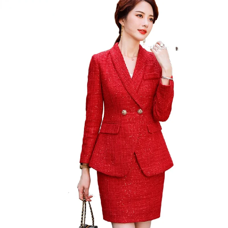 Winter Jackets Blazer Coat and Mini Skirt Suit Women Girl Thick Fabric Red White Plaid Casual Two Pieces Set skirt Lace Jacket Ribbed Jacket Sequined Jacket Winter Jackets Blazer Coat and Mini Skirt Suit Women Girl Thick Fabric Red White Plaid Casual Two Pieces Set skirt Lace Jacket Ribbed Jacket Sequined Jacket