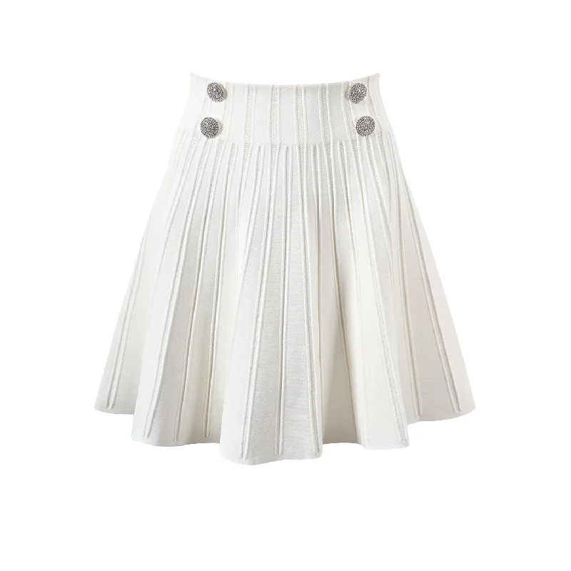 Elasticated waist skirt modal blend skirt