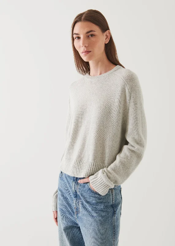 Cashmere Blend Sweater Toggled Drawstring Belted