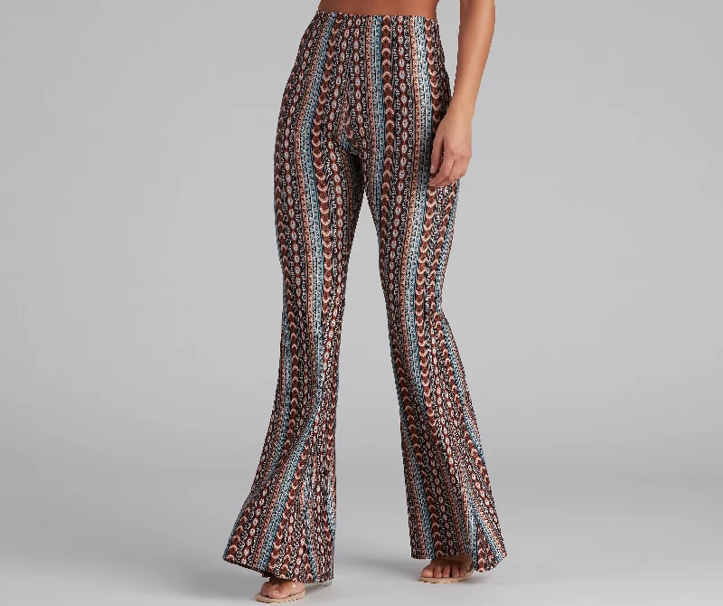 Boho Girl Flare Pants Cozy Jogger Leggings